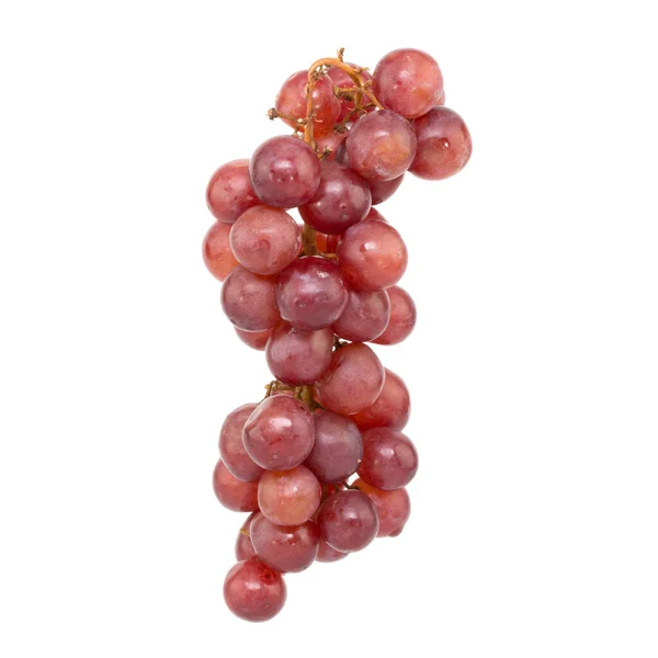 在白色背景上分离的一组鲜红葡萄 — 图库照片