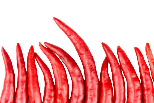 Rote Chilischote Isoliert Auf Weißem Hintergrund — Stockfoto