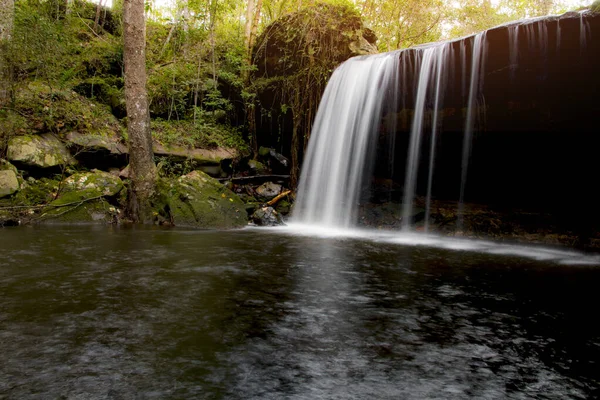 Beautiful Waterfall Landscape Waterfall Forest Phukradung National Park Loei Province — Stock Photo, Image