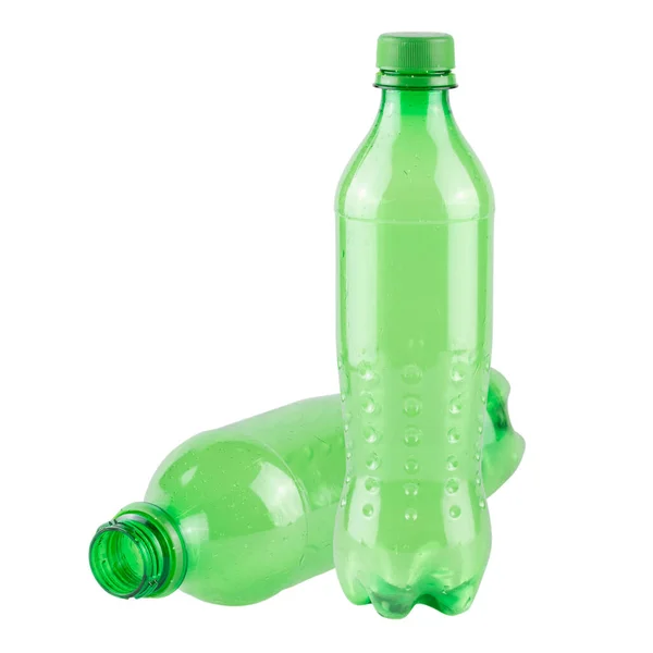 Plastflaska För Återvinning Isolerad Vit Bakgrund Klippbanor — Stockfoto
