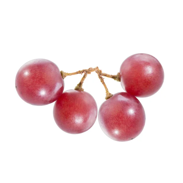 Świeże Czerwone Winogrona Izolowane Białym Tle — Zdjęcie stockowe