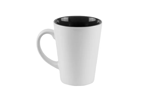 Tasse Café Blanc Vide Isolé Sur Fond Blanc Chemin Coupe — Photo