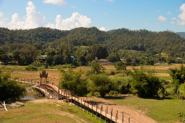 Tong Brücke Besteht Aus Bambus Der Maehongson Provinz Thailand Südostasien — Stockfoto