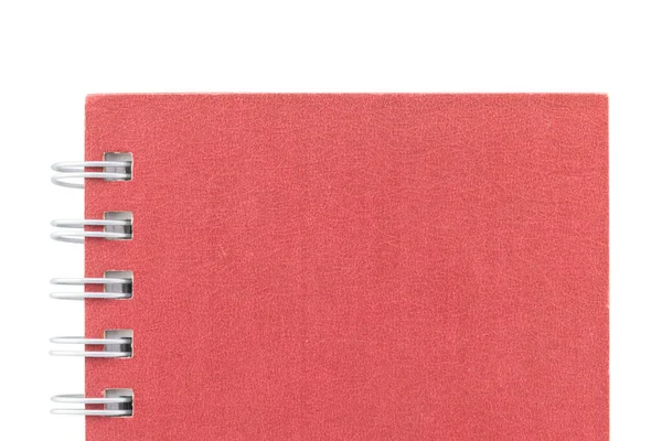 Σημειωματάριο Σπείρα Συνδετικό Υλικό Που Απομονώνονται Λευκό Φόντο Αποκόμματα Μονοπάτια — Φωτογραφία Αρχείου