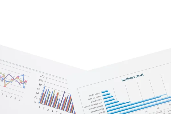 Graph chart and financial chart as a background - Business concept with free text space