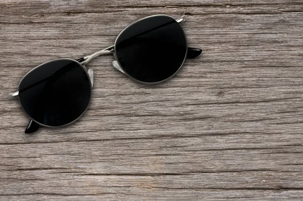 Gafas Sol Sobre Textura Madera Como Fondo — Foto de Stock