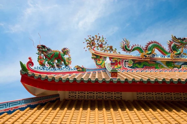 Taket Templet Kinesisk Kinesisk Antik Arkitektur — Stockfoto