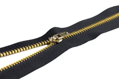 fermuar beyaz arkaplanda izole edildi