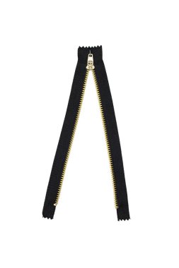 fermuar beyaz arkaplanda izole edildi