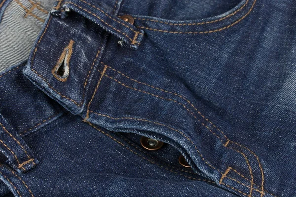 Close Textura Jeans Azul Denim — Fotografia de Stock