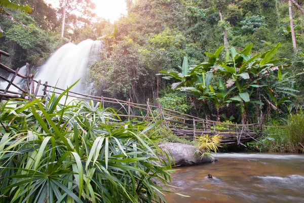 美丽的风景 野生的瀑布 — 图库照片