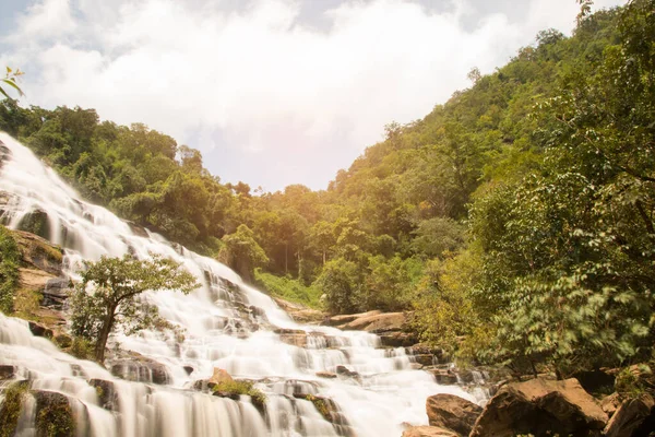 Cascada Mae Chiangmai Tailandia Hermosa Escena — Foto de Stock