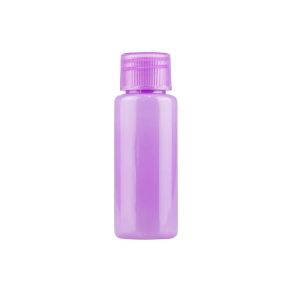Plast Flaska Isolerad Vit Bakgrund Klippning Vägar — Stockfoto