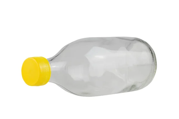 白い背景に隔離されたガラスボトル クリッピングパス — ストック写真