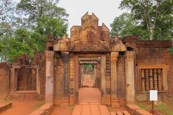 Banteay Srei Růžový Chrám Siem Reap Kambodža — Stock fotografie