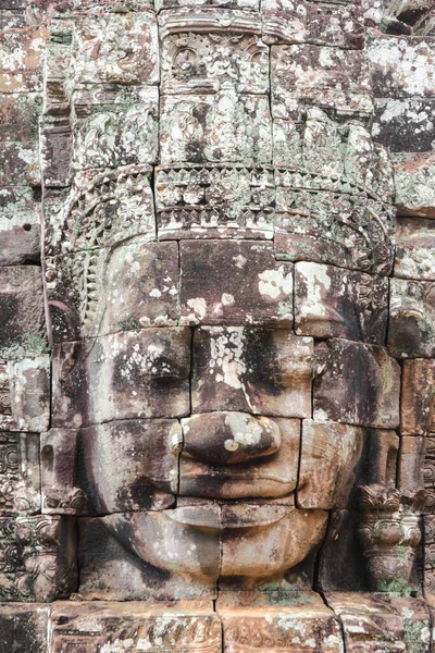 Tvář Chrámu Bayon Siem Reap Kambodža — Stock fotografie