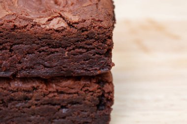 Yakın plan. Ev yapımı çikolatalı kek.