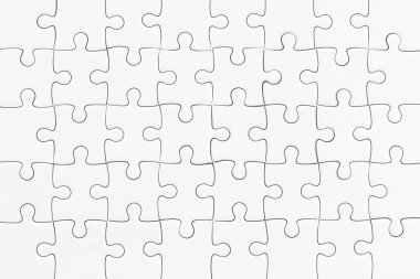 Arka plan olarak beyaz jigsaw puzzle