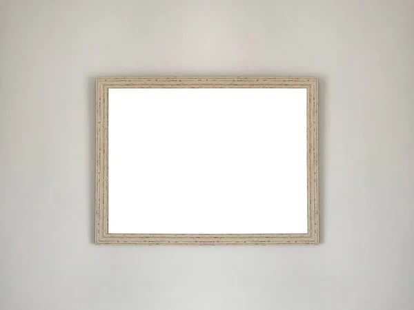 Wooden Blank Frame Photograph Wall — Stock Photo, Image