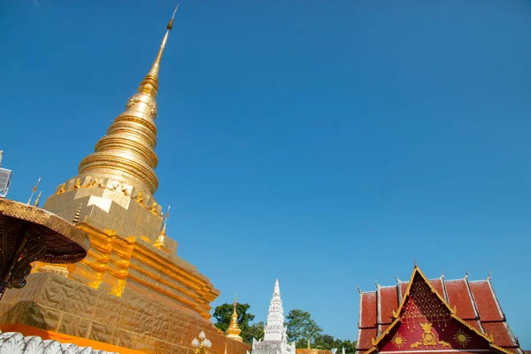 Wat Phra Chae Haeng Культовый Знаменитый Храм Нан Северной Провинции — стоковое фото