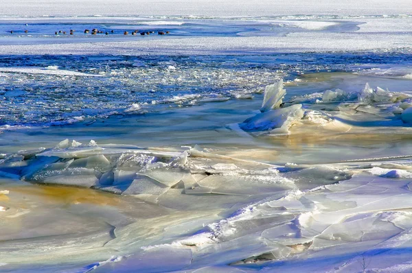 The frozen Dnieper River - Detail — Stock Photo, Image