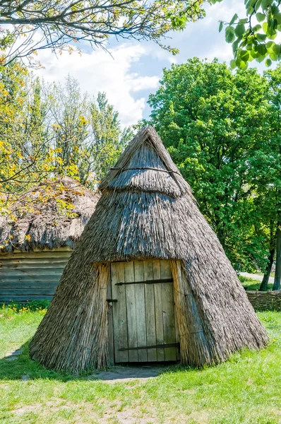 Типичная украинская антикварная хижина — стоковое фото