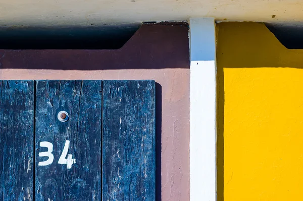 Detalj av stranden stugor texturer — Stockfoto