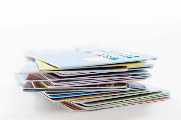 Många kreditkort — Stockfoto