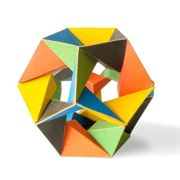 Renkli icosahedron — Stok fotoğraf