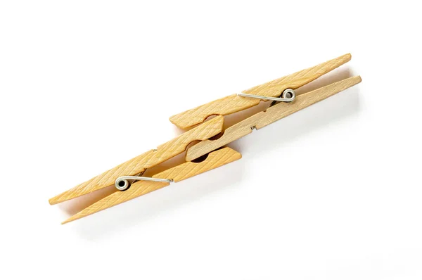 Two Wooden Clothespins — Stock Photo, Image