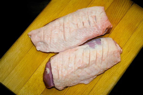 Goose 's Magrets (Fillets), raw — стоковое фото