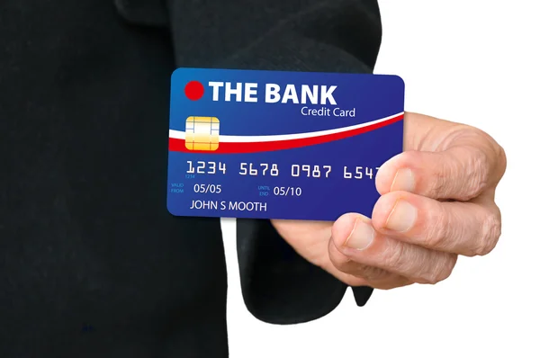 Hålla ett kreditkort — Stockfoto