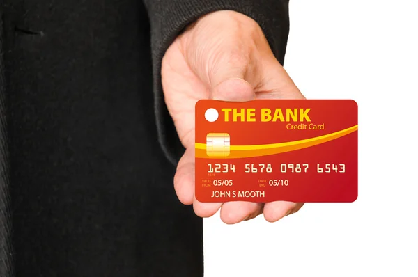 Hålla ett kreditkort — Stockfoto