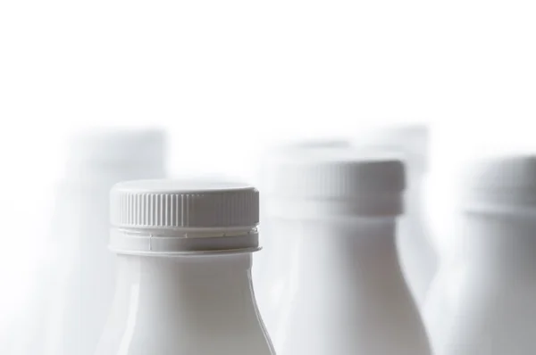 White Milk Bottles — Stock Photo, Image