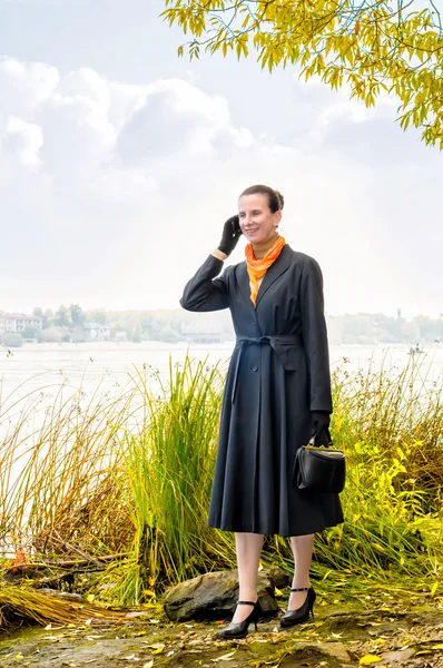 Buisiness Woman with Phone — Stock Photo, Image