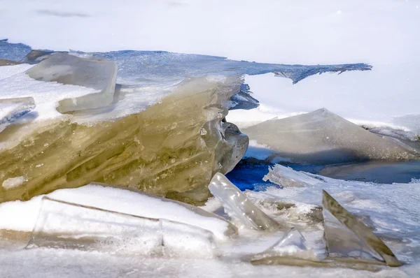 Gelo no rio — Fotografia de Stock
