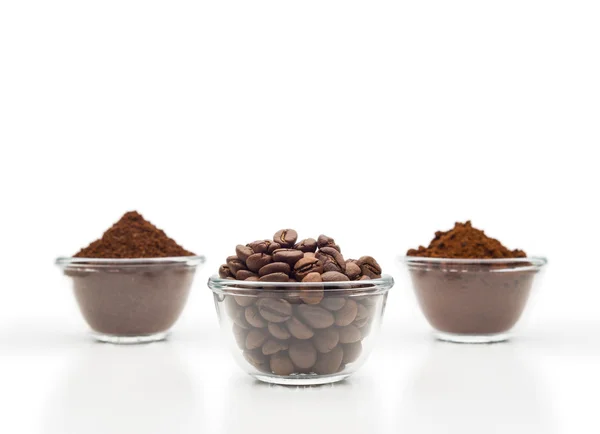 Three Kinds of Coffee — Stock Photo, Image