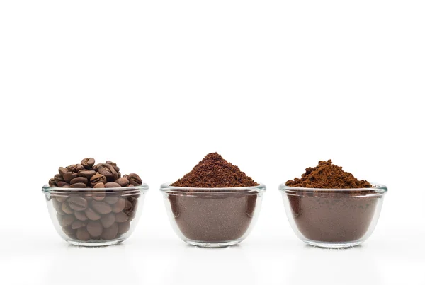 Three Kinds of Coffee — Stock Photo, Image