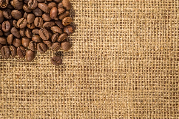 Coffee beans and Burlap — Stock Photo, Image