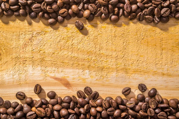 Coffee Beans and Wood — Stock Photo, Image