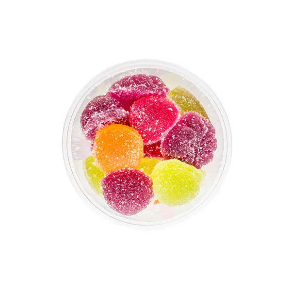 Fruit Jelly in Plastic Jar — Stock Photo, Image