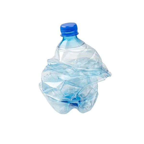 Gebroken plastic fles — Stockfoto