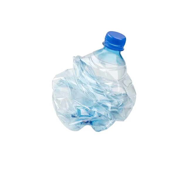 Gebroken plastic fles — Stockfoto