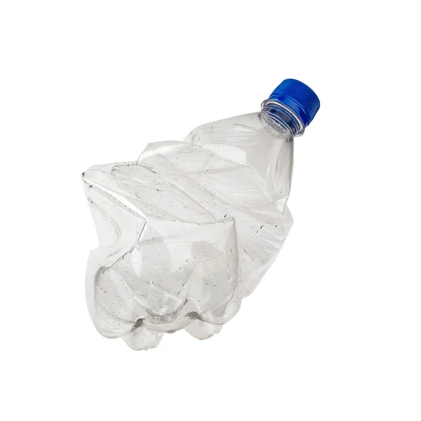 Gebroken plastic fles — Stockfoto