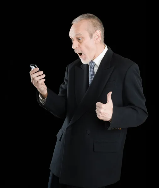 Happy Businessman with Thumb Up — Stock Photo, Image