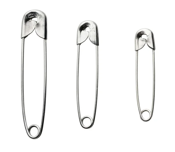 Three Safety Pins — Stock Photo, Image