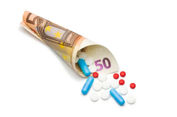 Dinero y Farmacia — Foto de Stock