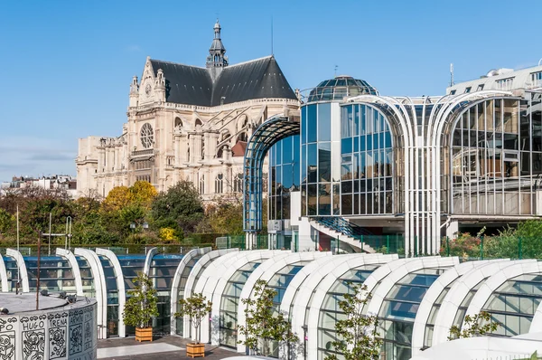 Les Halles e Saint Eustache — Fotografia de Stock