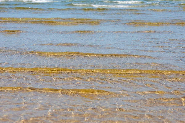 Vue Sur Mer Adriatique Depuis Plage Sable Fin Pesaro Italie — Photo