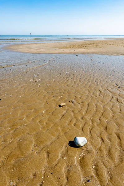 View Adriatic Sea Sandy Beach Pesaro Italy Sunny Spring Day — Stock Photo, Image